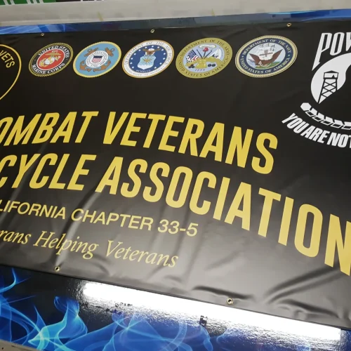Custom banner for combat veterans